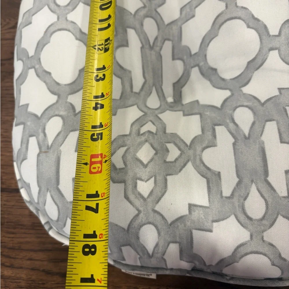 Pier 1 19x19” cream gray  Chair Cushion tufted